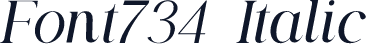 Font734 Italic