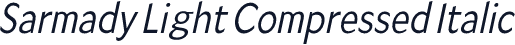 Sarmady Light Compressed Italic