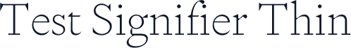 Test Signifier Thin