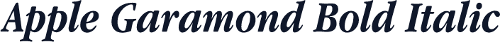 Apple Garamond Bold Italic