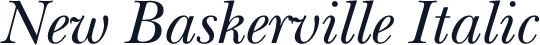 New Baskerville Italic