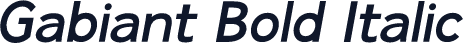 Gabiant Bold Italic