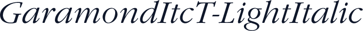 GaramondItcT-LightItalic