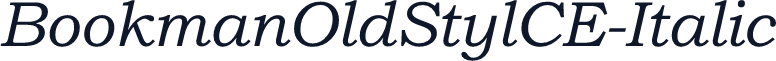 BookmanOldStylCE-Italic