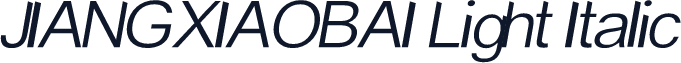JIANGXIAOBAI Light Italic