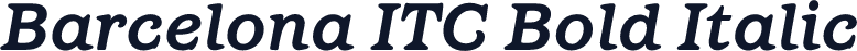 Barcelona ITC Bold Italic