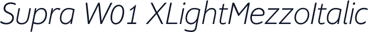 Supra W01 XLightMezzoItalic