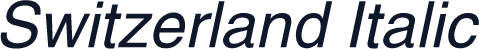 Switzerland Italic