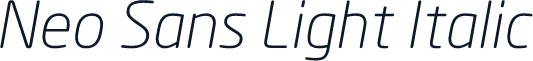 Neo Sans Light Italic