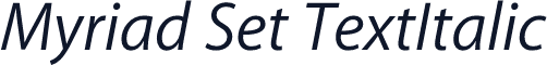 Myriad Set TextItalic