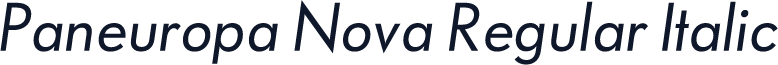 Paneuropa Nova Regular Italic