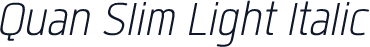Quan Slim Light Italic