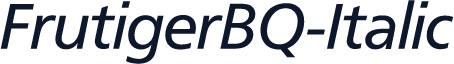 FrutigerBQ-Italic