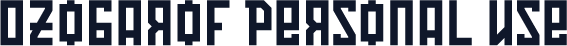 Ozobarof Personal Use