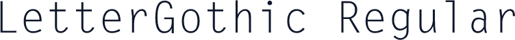 LetterGothic Regular