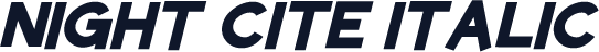 NIGHT CITE Italic
