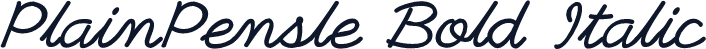 PlainPensle Bold Italic