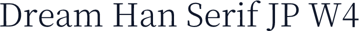 Dream Han Serif JP W4