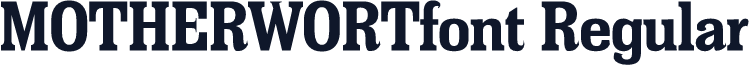 MOTHERWORTfont Regular