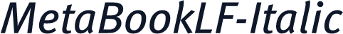 MetaBookLF-Italic