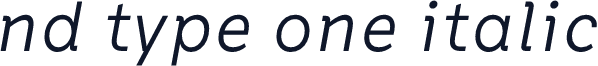 nd type one italic