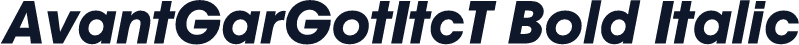 AvantGarGotItcT Bold Italic