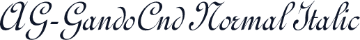 AG-GandoCnd Normal Italic