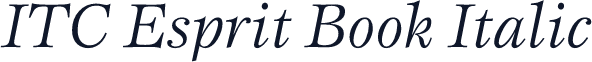 ITC Esprit Book Italic