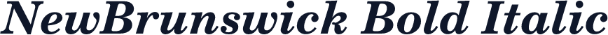 NewBrunswick Bold Italic