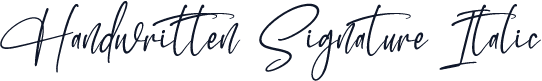 Handwritten Signature Italic