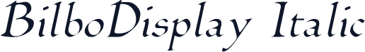 BilboDisplay Italic