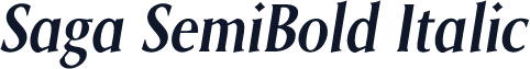 Saga SemiBold Italic