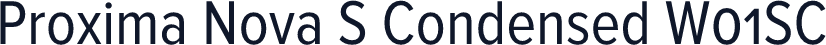 Proxima Nova S Condensed W01SC