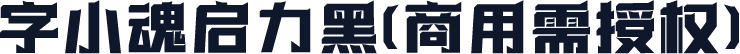 字小魂启力黑(商用需授权)