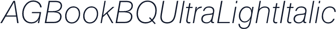 AGBookBQUltraLightItalic
