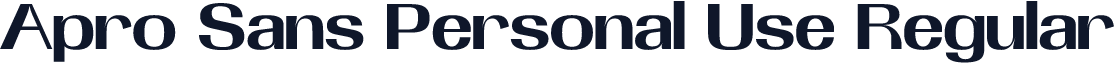 Apro Sans Personal Use Regular