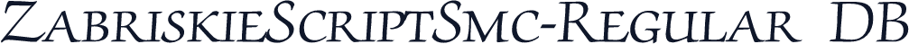 ZabriskieScriptSmc-Regular DB