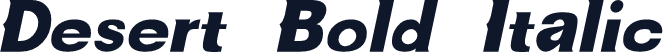 Desert Bold Italic