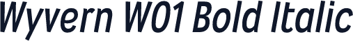 Wyvern W01 Bold Italic