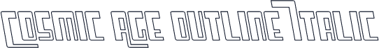 Cosmic Age Outline Italic