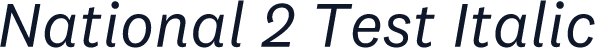 National 2 Test Italic