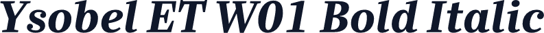 Ysobel ET W01 Bold Italic