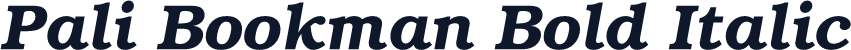 Pali Bookman Bold Italic