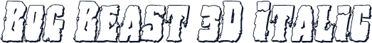 Bog Beast 3D Italic