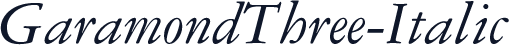 GaramondThree-Italic