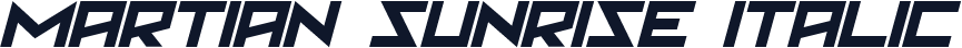 Martian Sunrise Italic