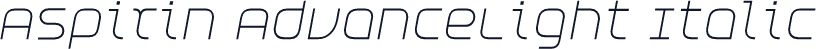 Aspirin AdvanceLight Italic