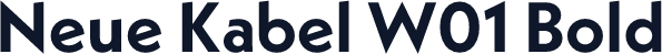 Neue Kabel W01 Bold