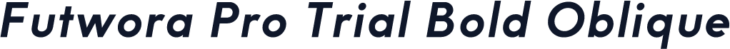 Futwora Pro Trial Bold Oblique