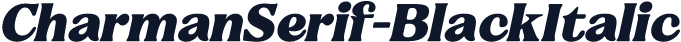CharmanSerif-BlackItalic